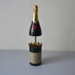 champagne bottle cigarette holder Vintage Dispenser French Moet & Chandon / Musical Box 1970s variations in the piece are to be expected and celebrated Lunares 4 Bottle Champagne Holder