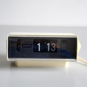 Vintage flip clock ARTIN, space age roll clock