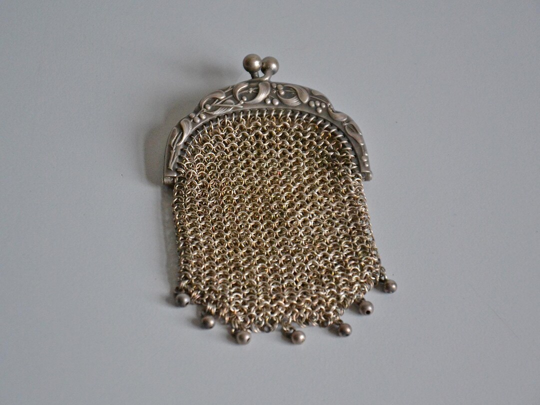 Vintage 1920s Art Deco Gatsby Style Silver Chainmail Coin Purse - Etsy