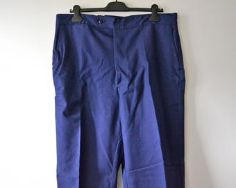 Pantalon de travail en moleskine vintage « bleu de travail
