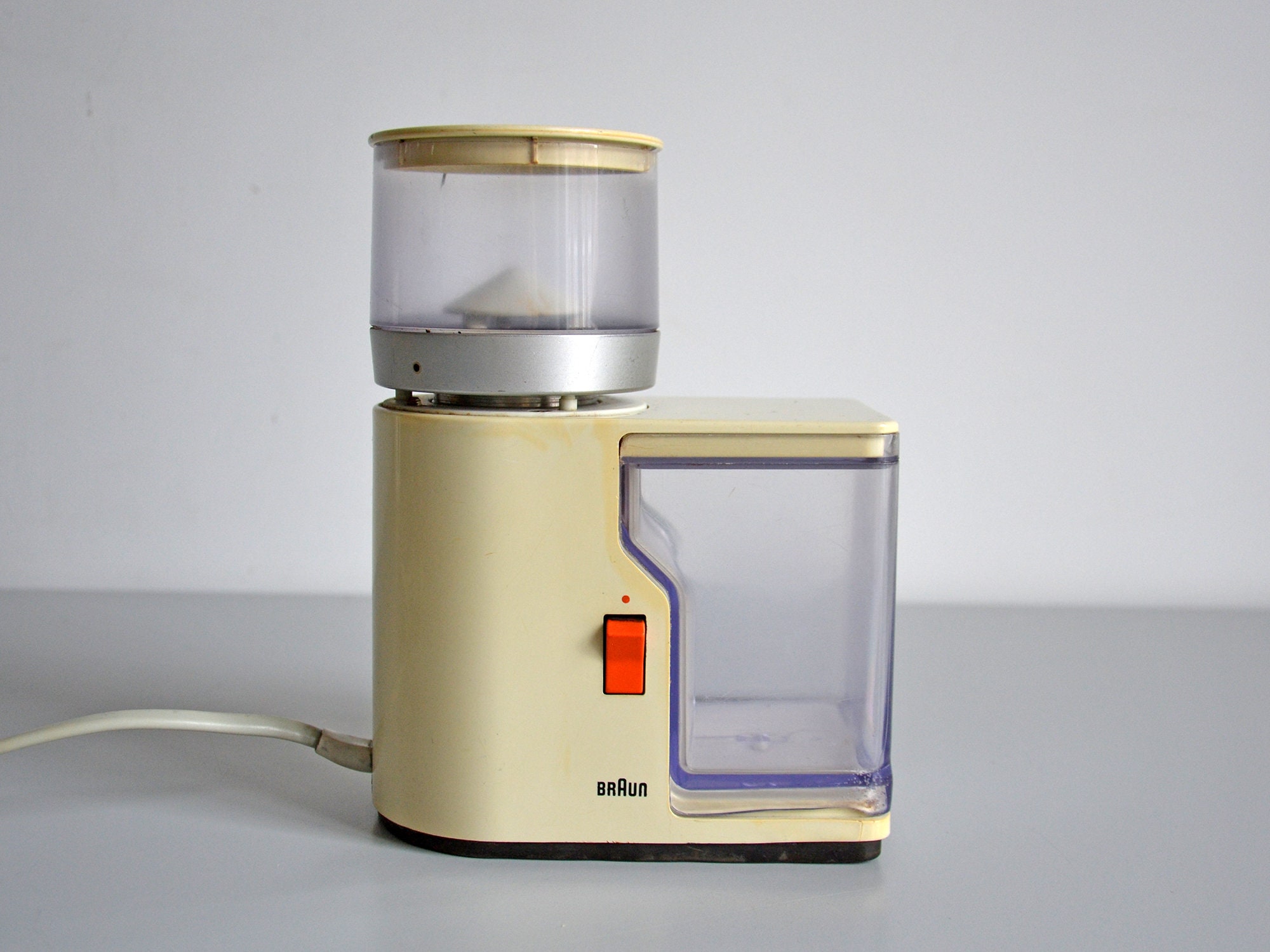 My mom gave me her Braun coffee grinder. It was designed by Reinhold Weiss  in 1967 in West Germany. Still works great. : r/BuyItForLife