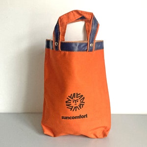Orange travel bag Airline company SUN COMFORT, vintage 70s Tote bag