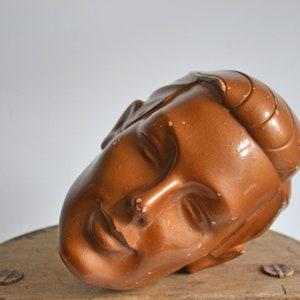 Vintage resin mannequin head, man woman head, cabinet of curiosities decor