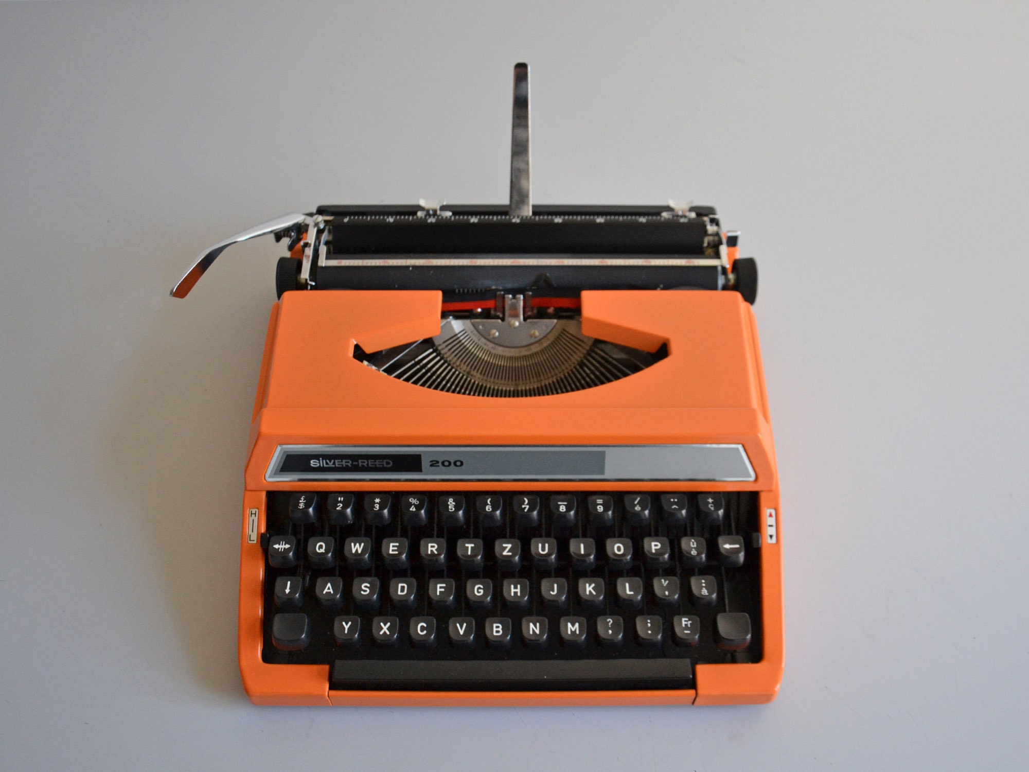 Machine à Écrire Vintage Silver Reed 200/Machine Orange Made in Japan Seiko