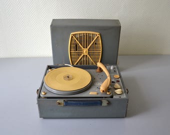 Vintage Turntable GID / phonograph player for vinyl record 78t 45t 33t / mid century decor 50s