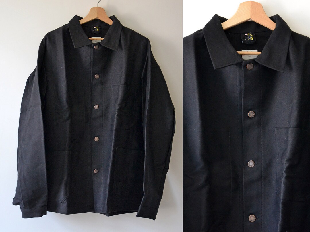 Vintage Moleskine Black Work Jacket STABYL / Rare Chore Jacket - Etsy