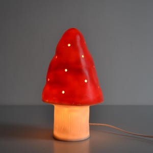 Vintage mushroom night light by Heico Germany 90s