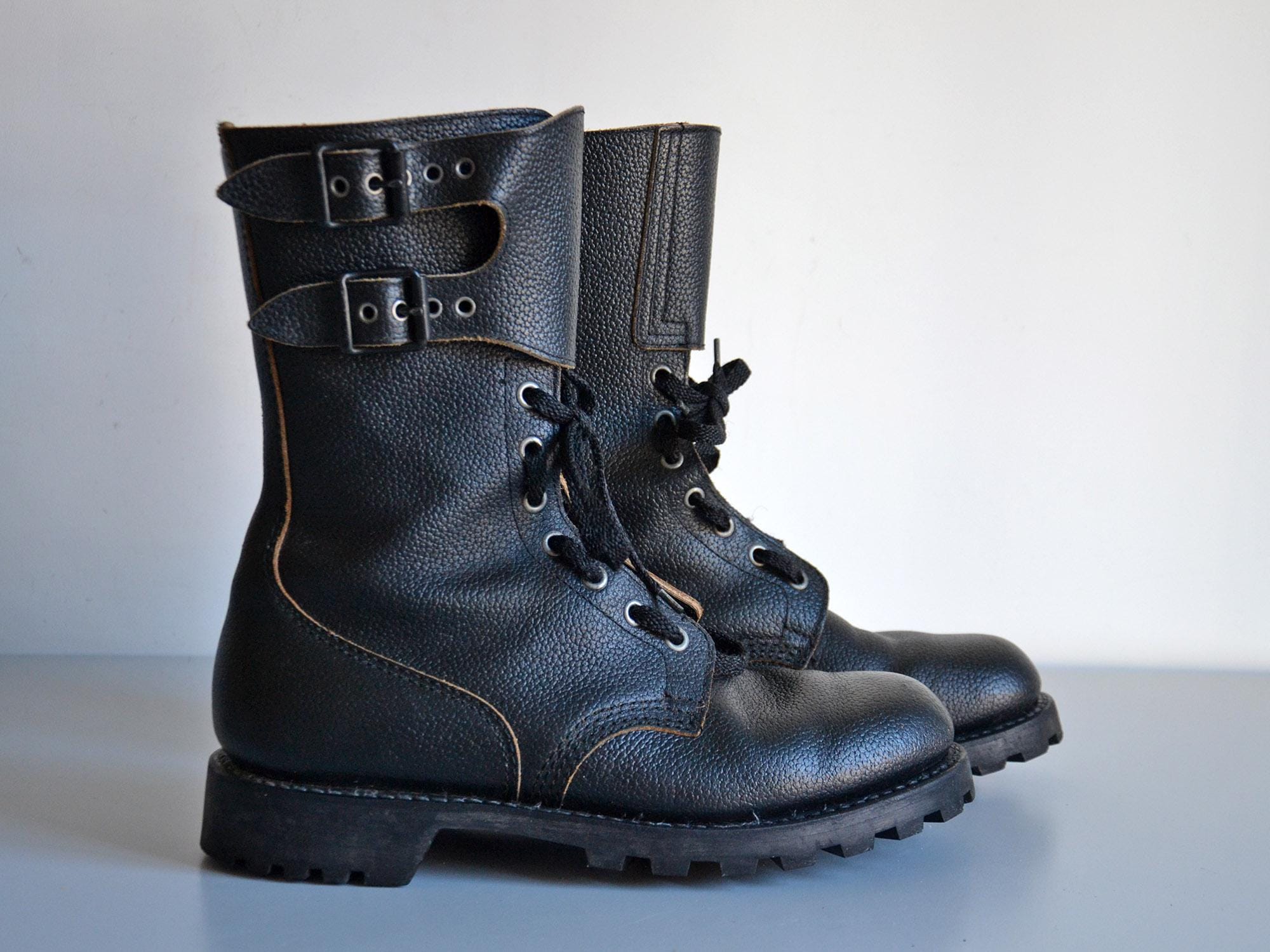 マルボ（Marbot）社　フランス軍　コンバットブーツ「レンジャー」1991年製 Vintage Rugak Military Rangers Marbot Neuvic, Leather Shoes, Pair