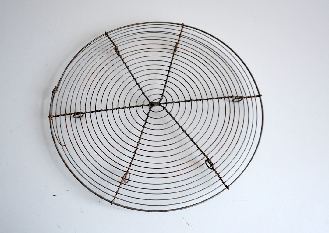 Vintage French Cooling Rack Trivet Cake Holder, Kitchen Wire Rack