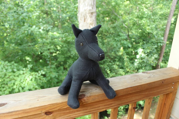 black wolf plush