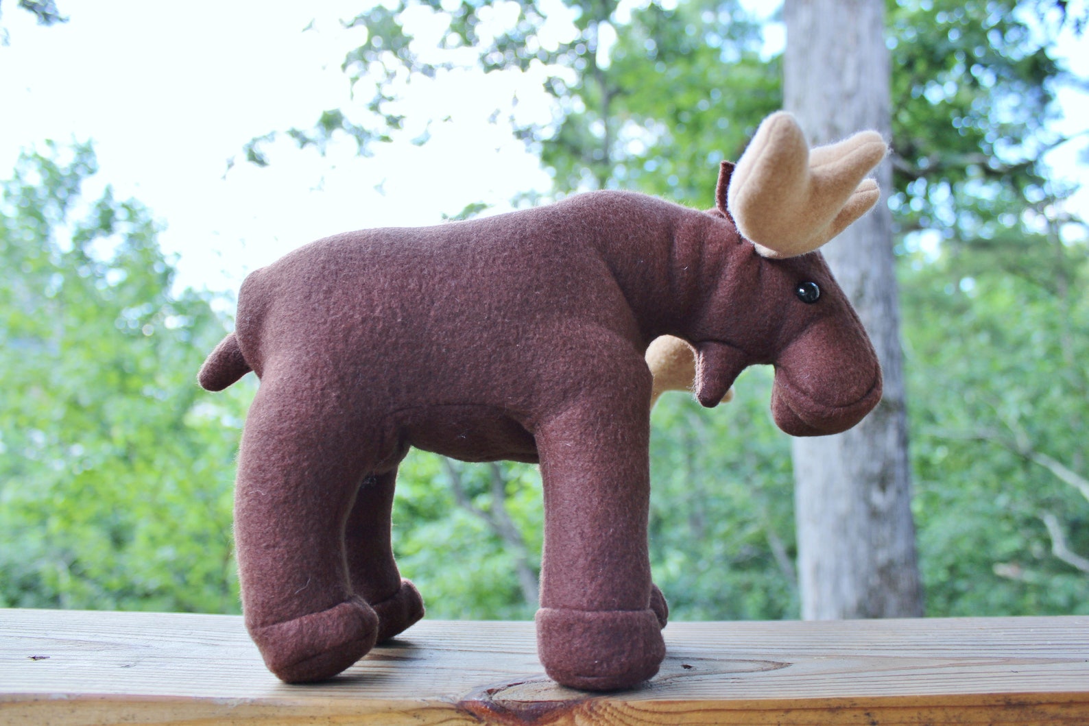 Moose Stuffed Animal Fleece Stuffed Animal Handmade Moose Stuffed