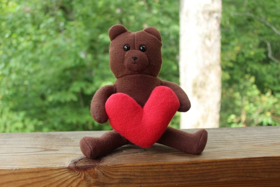 stuffed bear with heart