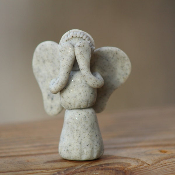 Weeping Angel Figurine - Handmade Weeping Angel Figurine -Whovian Gift -Polymer Clay Figurine -Doctor Who Inspired Figurine -Angel Sculpture