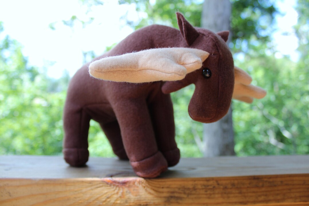 Moose Stuffed Animal Fleece Stuffed Animal Handmade Moose Stuffed
