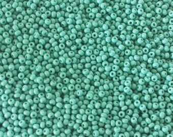 Turquoise seed beads 11/0, Preciosa Ornela Czech,teal seed beads,DIY jewelry,tiny beads,small beads,jewelry supplies,2mm beads,glass,B51386