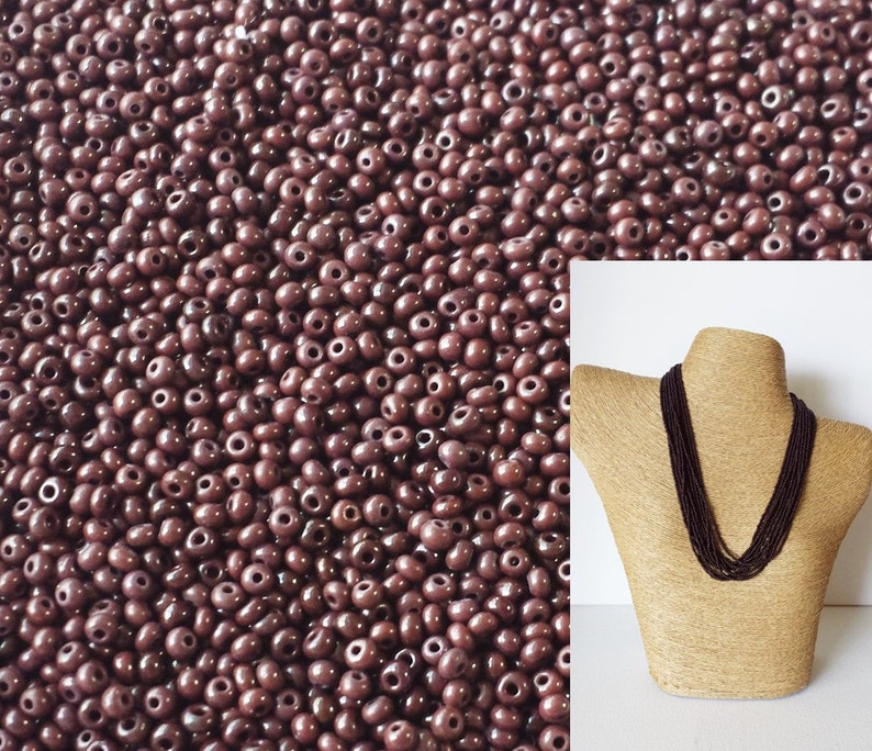 Size 11-25 gram bags Special Buy 10 bags in Brown Colour Glass Seed Beads