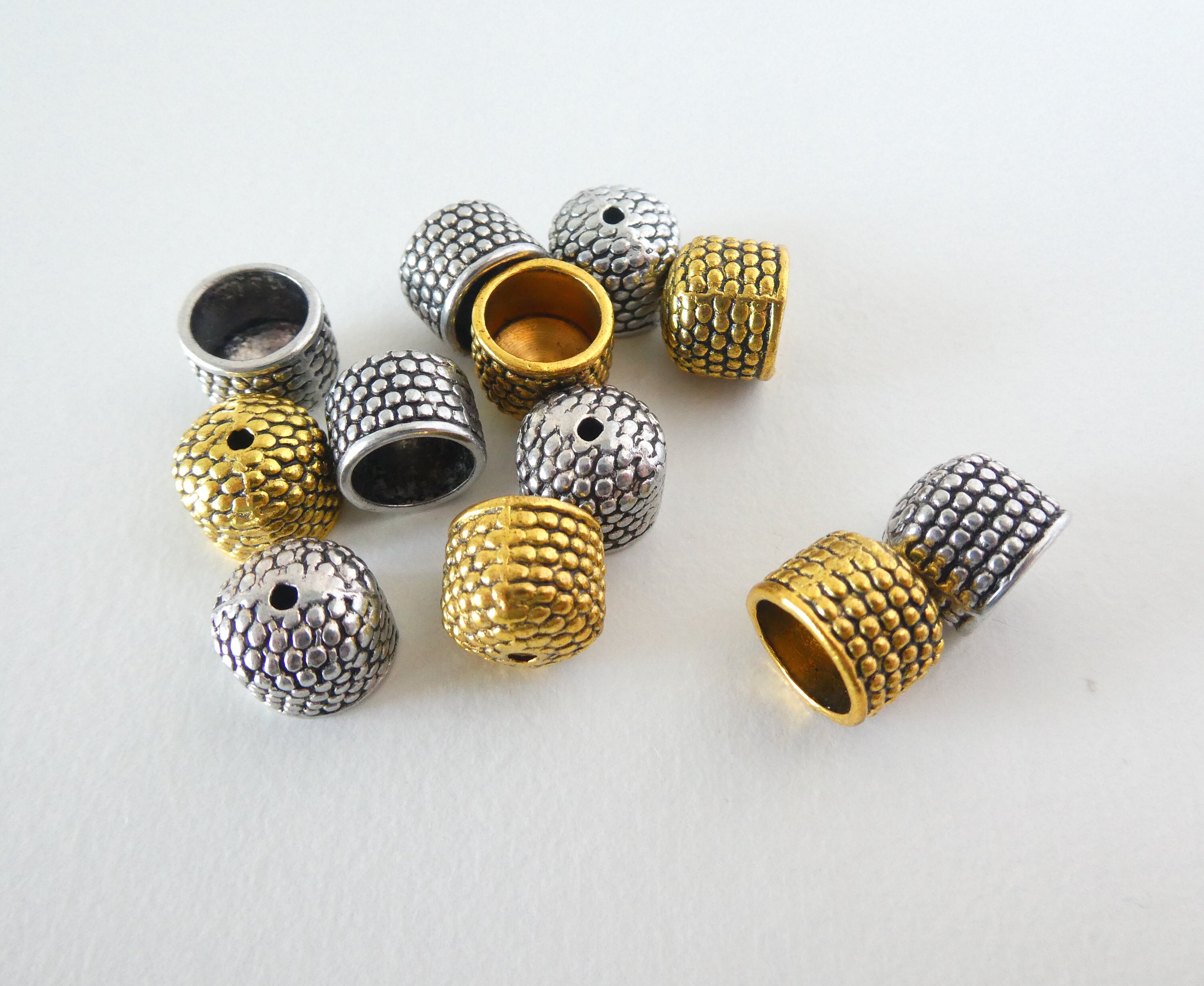 Bead cones silver bead cap gold 9 x 8 mm cone for multi Etsy