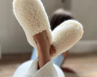 Sherpa Wool Fleece Slippers