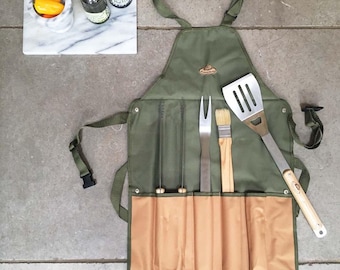 BBQ Apron and Tool Set