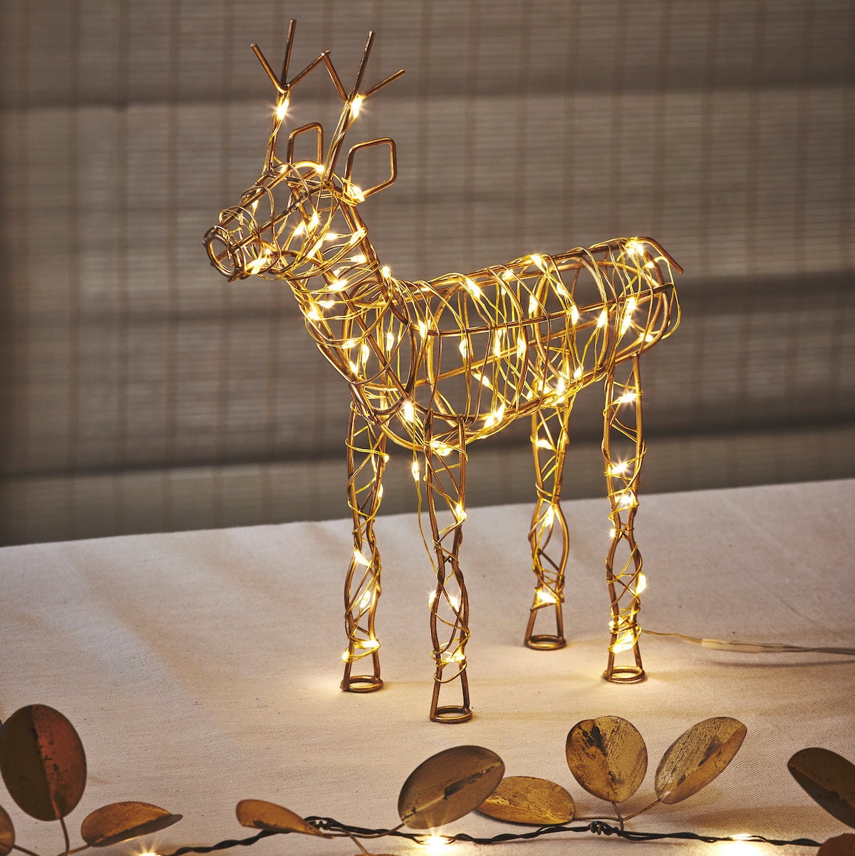 Gold Reindeer Table Light