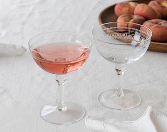 Etched Cocktail Glasses