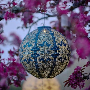 Blue Globe Solar Lantern