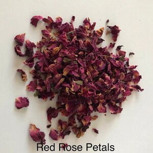 Red Rose Petals 10g, Dried Flowers, Tea, Bath Bomb, Candle Soap Confetti Petals, Vegan, Eco Friendly, Magical,