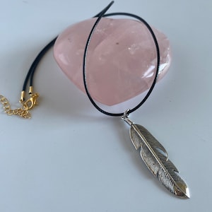 Silver Shamanic Feather Pendent 60mm with Gift Pouch  Wicca, Pagan,