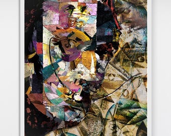 Arte abstracto de Eric States inspirado en Dalí, pintura original, arte de pared, pintura famosa, pintura al óleo, póster, lienzo, papel, impresión digital
