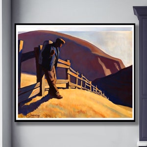 No Place To Go By Maynard Dixon Reproduction Print, America West Landscape Mountains Country Western Wall Art, American Artist Poster Prints