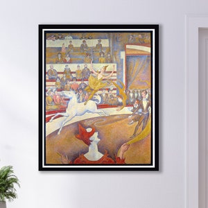 EL CIRCO Pintura por Georges Seurat Pintura Reproducción Impresión , Le Cirque, Arte mural Famosa Pintura francesa Cartel Lienzo Papel Impreso