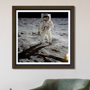NASA Apollo 11 Astronaut Moon Print Nasa Wall Art Canvas Paper Print Maanlanding Nasa Maan Maan Edwin Aldrin Jr Ruimte Neil Armstrong Print