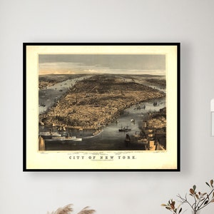New York Map Detailed New York Print New York City Map Manhattan Map Print NYC Map Print Manhattan Poster Vintage Map Map Of NYC City of NY