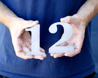 Numeri in metallo piccoli e grandi 3" 4" 5" 6" 7" 8" 9" 10" 11" 12" Caratteri Lettere per la casa Cassetta della posta Decorazione industriale per la casa Arte murale Metallo personalizzato