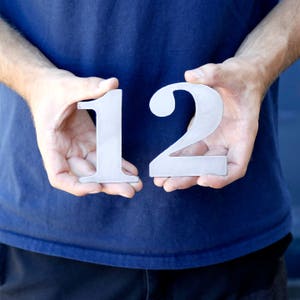 Small & Large Metal Numbers 3&quot; 4&quot; 5&quot; 6&quot; 7&quot; 8&quot; 9&quot; 10&quot; 11&quot; 12&quot; Fonts Home Letters Mailbox Industrial House Decor Wall Art  Personalized Metal