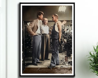 1959 Senador JOHN F KENNEDY Haciendo campaña para el presidente Póster impreso fotográfico JFK Fotografía vintage Presidente Decoración de la pared Póster Papel Lienzo