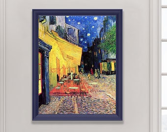 Vincent van Gogh Café TERRACE AT NIGHT Painting Print Reproduction Landscape Wall Art  Print Poster Paintings of Vincent van Gogh