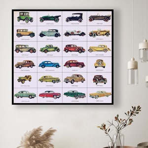 Classic Cars Print General Motors Vintage Classic American Motors Catalog Poster Print Cars Car Enthusiast Classic Car Garage Art Wall Art