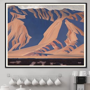 INYO MOUNTAINS by Maynard Dixon Reproduction Print, Landscape Mountains Sunset Country Western Wall Art, American Artist Poster Prints