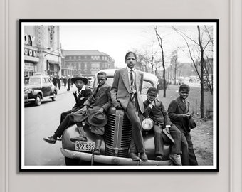 African American Photo, Three Boys on Car, Easter Morning, South Side ...