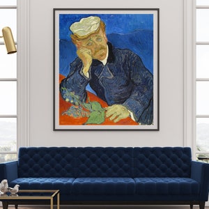 Vincent Van Gogh Portrait of Dr Gachet Painting Print Reproduction Wall Art Canvas Art Paper Print Art Poster Van Gogh Painting Van Gogh