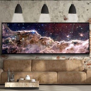James Webb NASA Space Telescope Cosmic Cliffs Carina Nebula Highly Detailed Space Star Birth Canvas Nasa Poster Space Prints Galaxy Print 2