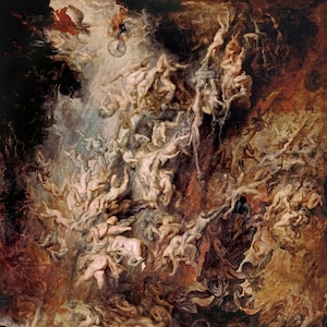 Guerra en el cielo por Peter Paul Rubens Lienzo Arte Imprimir Pintura Reproducción Arte Pared Lienzo Arte Papel Imprimir Arte Póster Pintura Arte Póster