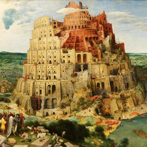 Peter Bruegel The Elder - The Tower of Babel Painting Print Reproduction Wall Art Canvas Paper Print Painting Art Poster painting Canvas