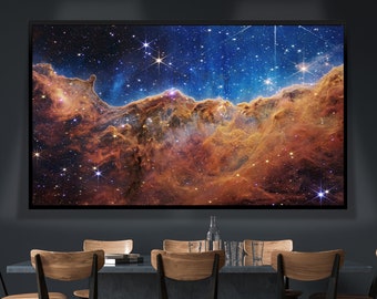 James Webb NASA Space Telescope Carina Nebula Highly Detailed Space Cosmic Cliffs Star Birth Canvas Nasa Poster Space Prints Art Galaxy 1