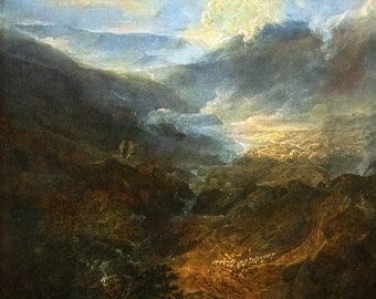 Mañana entre los Coniston Fells Joseph Mallord William Turner Impresión Artista original Pintura Arte Impresión Reproducción Impresiones Pintura al óleo