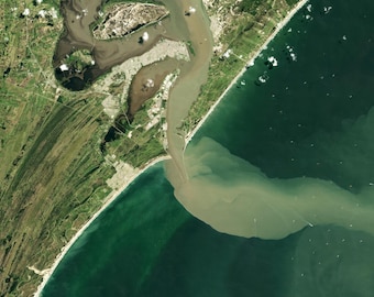Porto di Rio Grande da NASA Landsat 9 Immagini dallo spazio Decorazioni per la casa Decorazioni murali su tela o stampe su carta Immagini satellitari