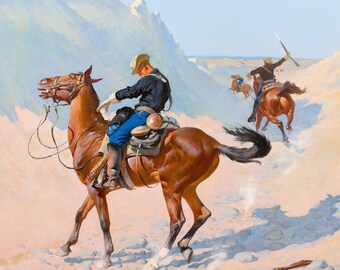 La vanguardia de Frederic Remington Impresión en lienzo y papel Arte de pared Decoración Pintura para el hogar Reproducción Arte Pintura al óleo Impresiones