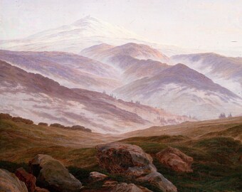 The Giant Mountains 1830 by Caspar David Friedrich Classic Fine Art Colorful Canvas Paper Print Wall Art Office Decor Gift Home Art