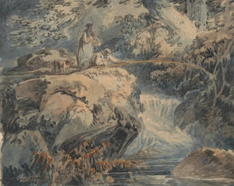 ジョセフ・マロード・ウィリアム・ターナー - 捕鯨船 c1845 美術館品質